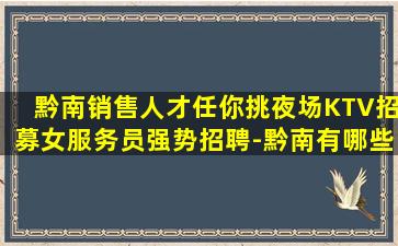 黔南销售人才任你挑夜场KTV招募女服务员强势招聘-黔南有哪些酒吧招聘诚邀新人模特可兼职
